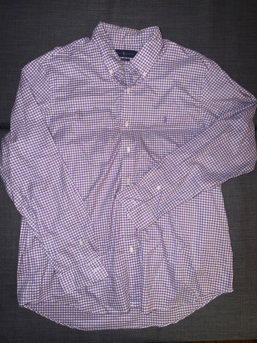 Ralph Lauren Lavender Gingham Button-Down Shirt - Men XL